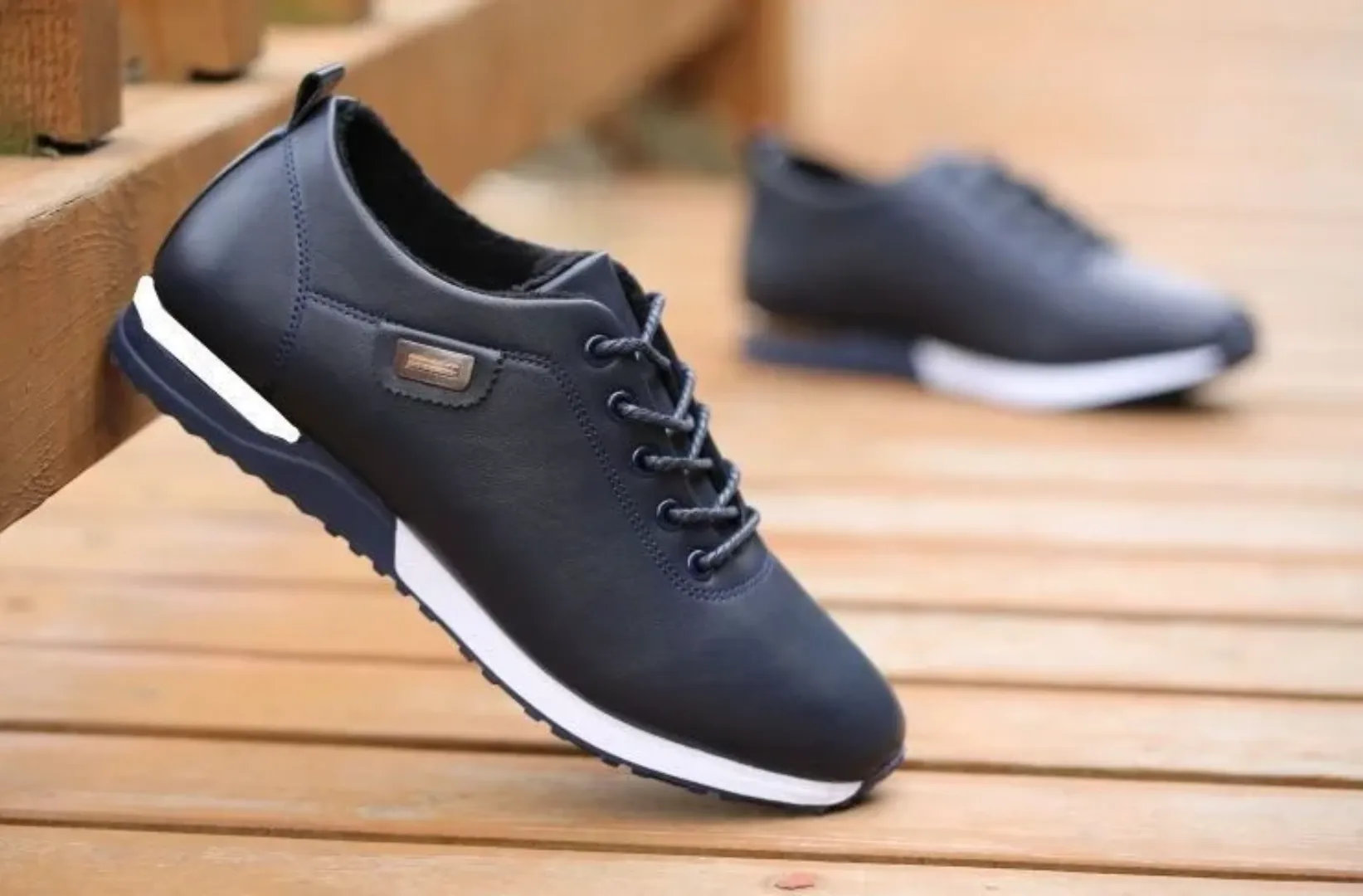 Chaussures basses en PU de haute qualité, baskets confortables et antidérapantes pour hommes