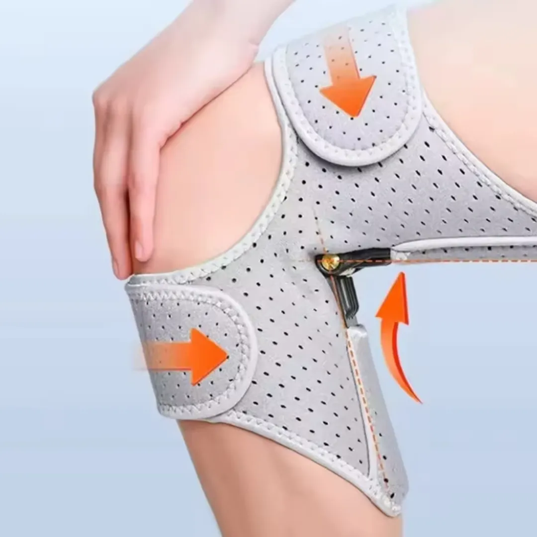 Genouillère en nylon avec logo personnalisé puissant ressort élastique sécurité sportive Booster flexible