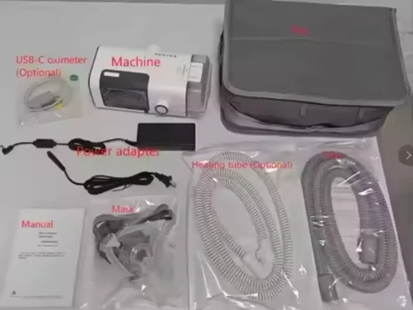 Équipement Médical CPAP Machine Portable Auto Ventilator pour le Traitement de l'Apnée du Sommeil avec Écran 4.3 TFT LCD