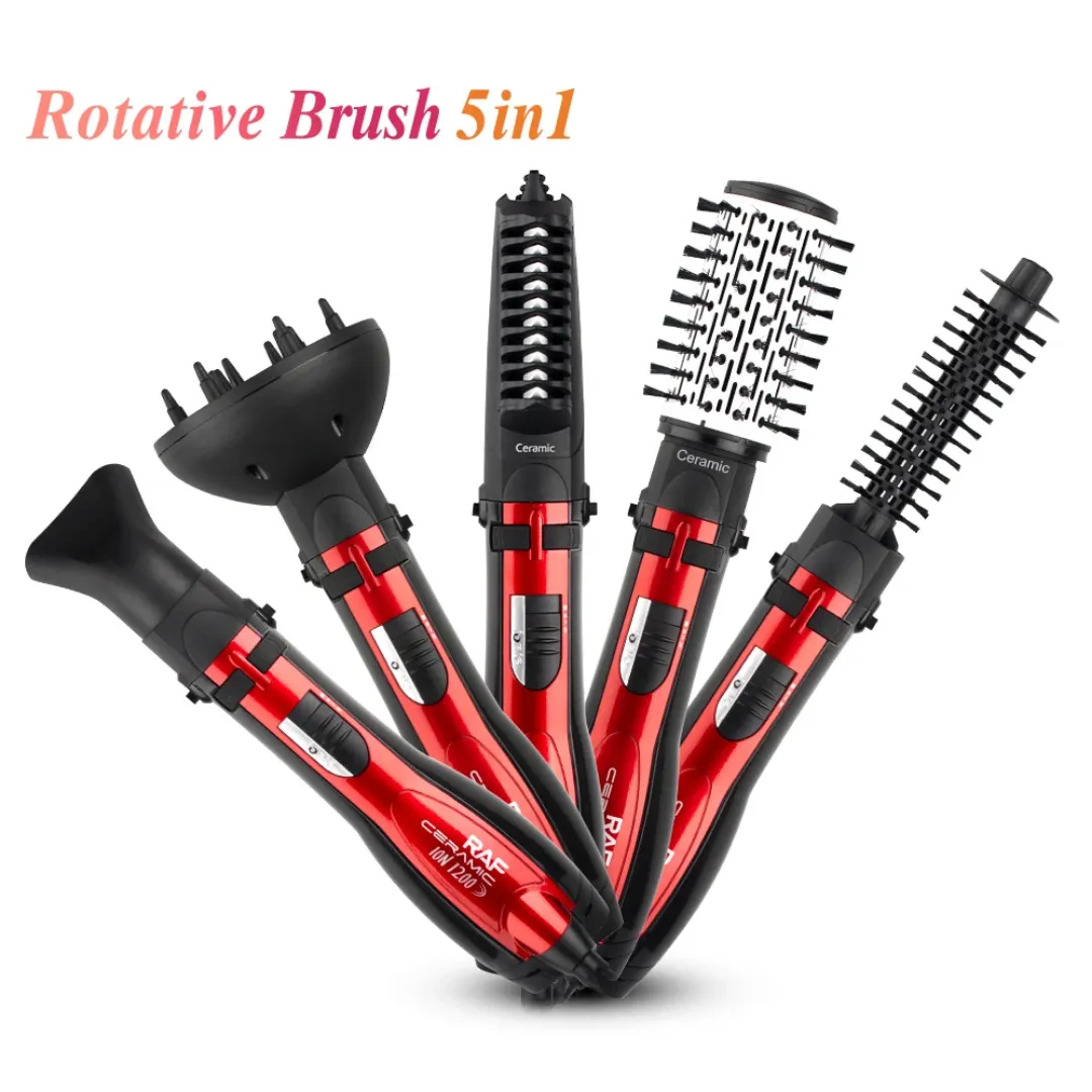 Peigne à Cheveux Multifonctionnel 5 En 1 Brosse Rotative Électrique