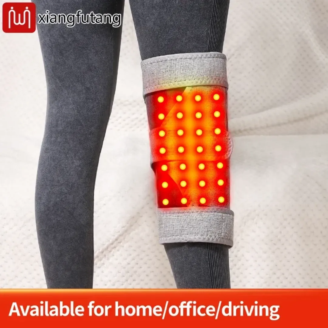Thérapie Infrarouge À La Lumière Rouge Électrique Masseur De Genou Chauffant Soulagement De La Douleur De L'arthrite