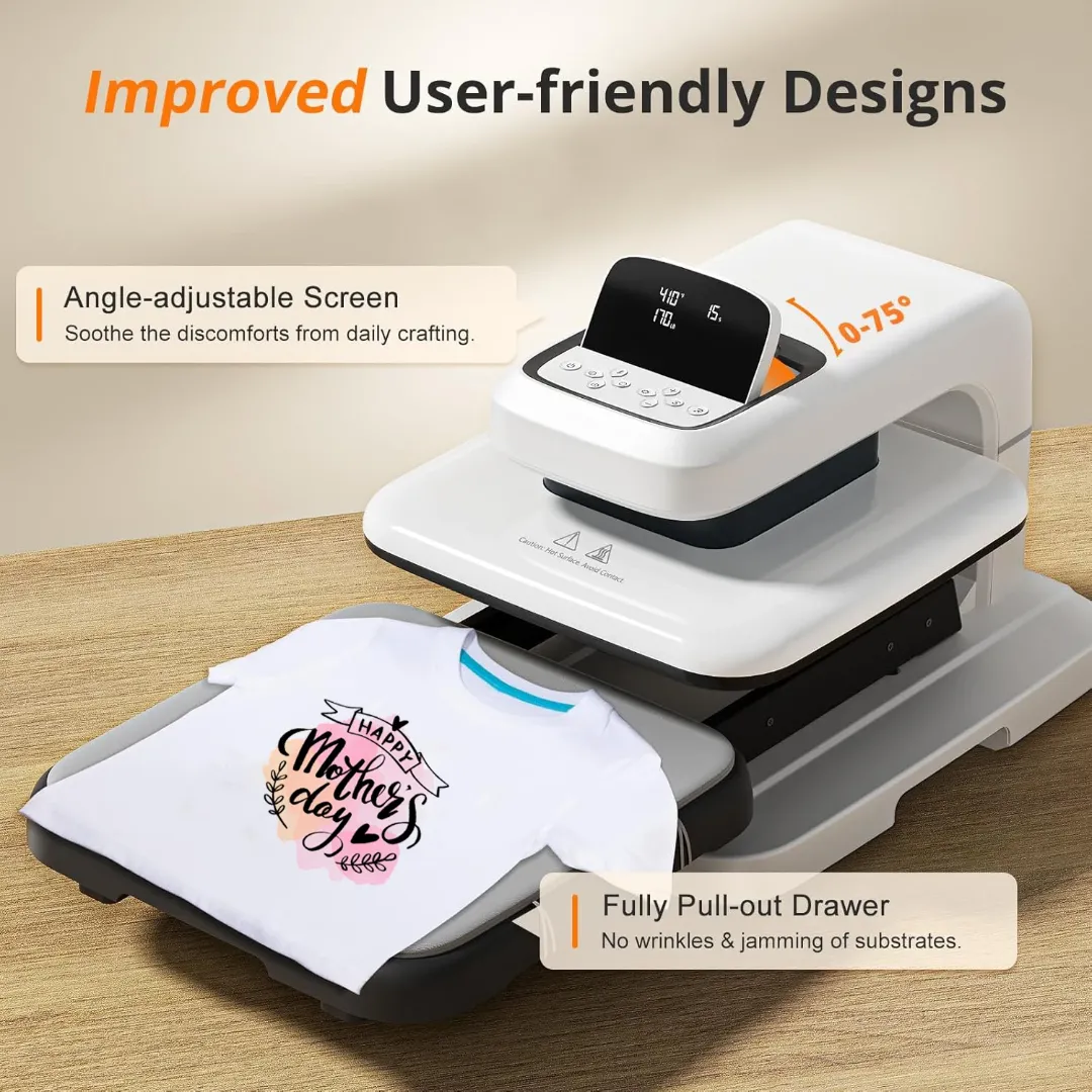 Presse à chaud par sublimation électrique portable pour vêtements et T-shirts Loklik