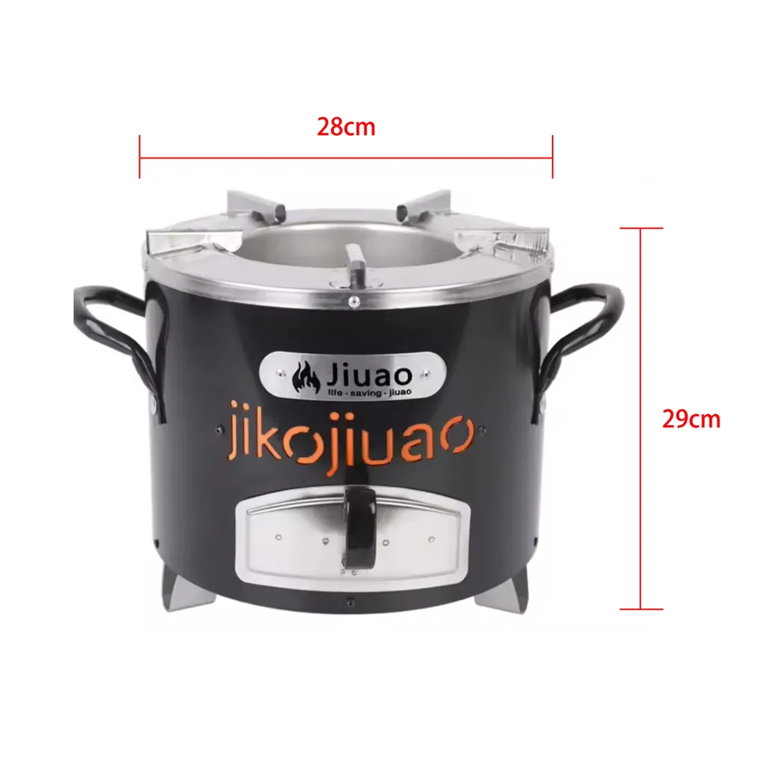 Poêle à bois africain Jikojiuao en acier inoxydable 29*27cm
