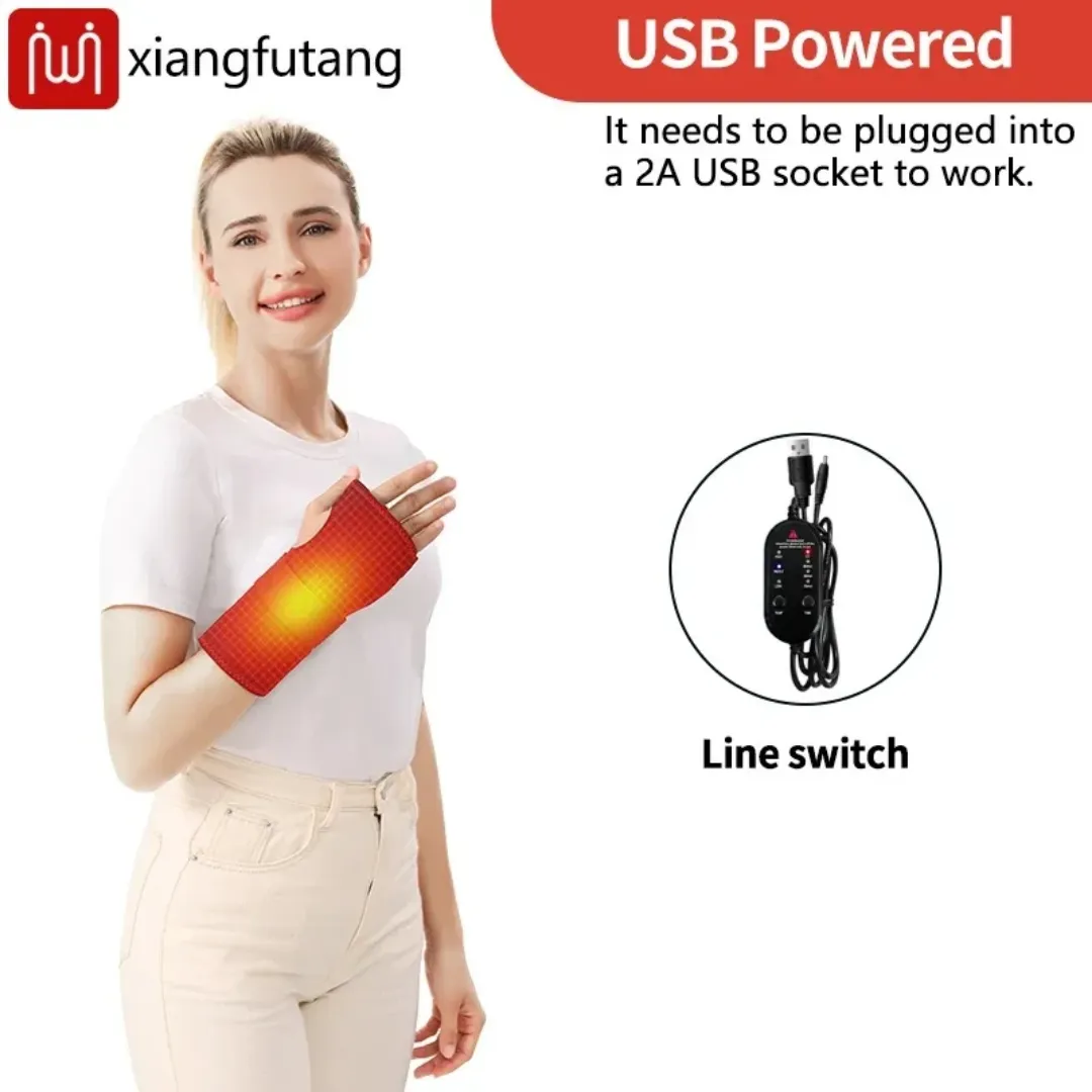 Poignet Chauffant Vibration Pad Protecteur Compresse Chaude Massage Poignet Modèle XFT-136