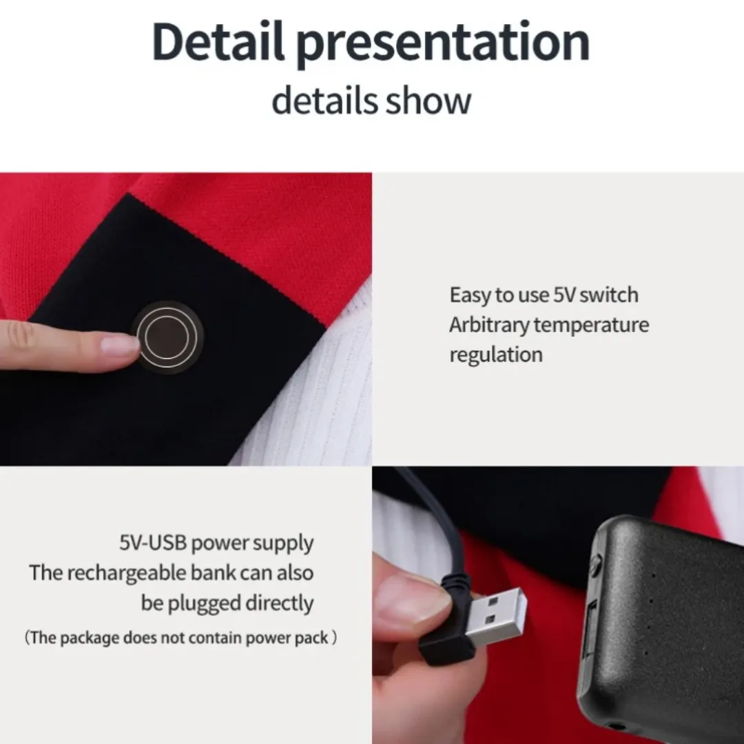 Écharpe Chauffante Pour Femmes Et Hommes, Température À 3 Niveaux, Enveloppe En Polaire Lavable, Chauffe-cou Électrique 15W