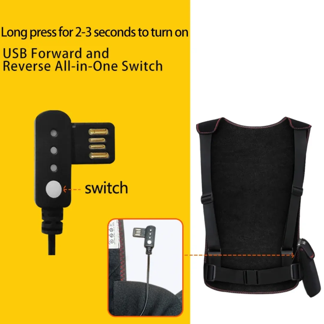 Gilet chauffant en fibre de carbone pour la chaleur