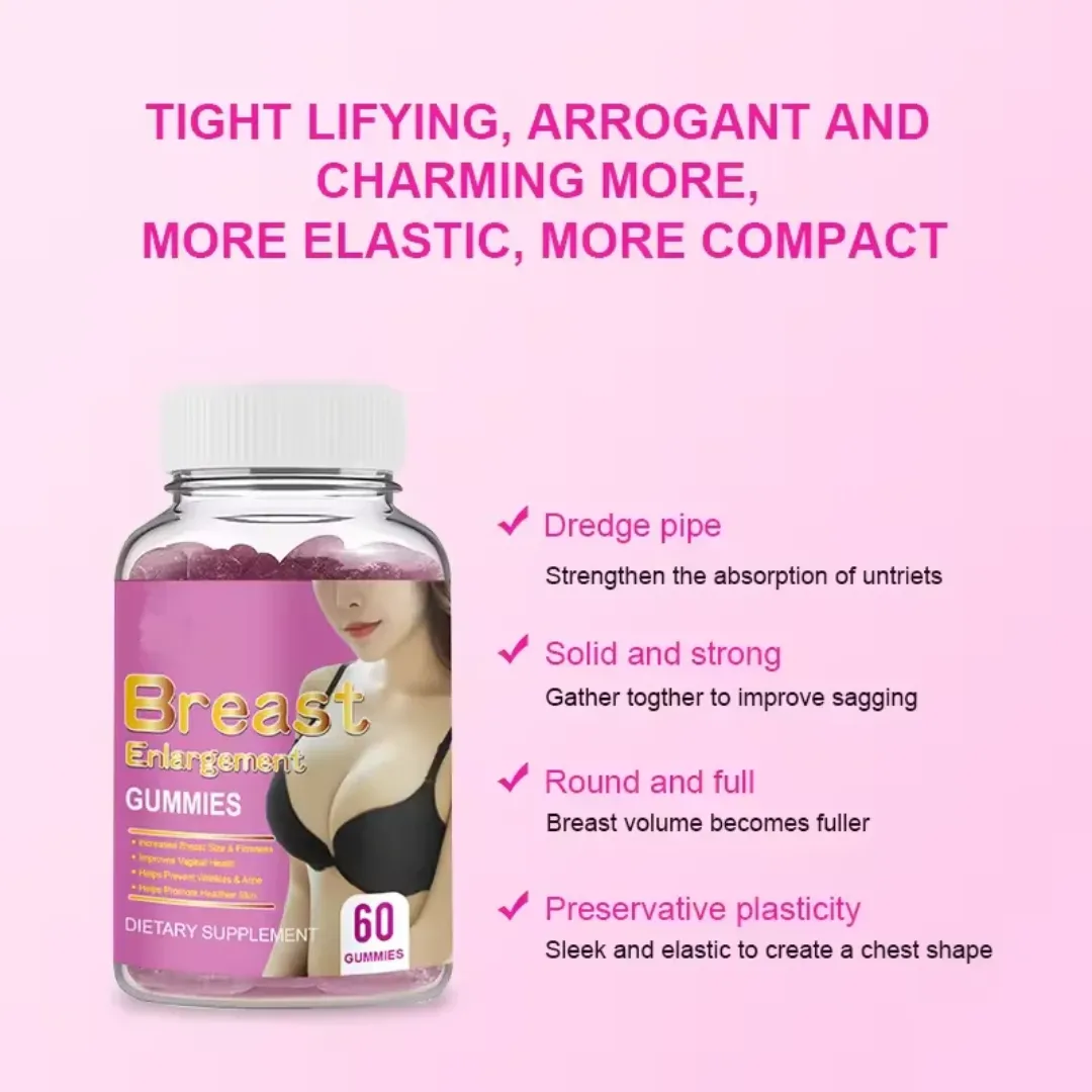 Gummies Naturelles pour Augmenter la Poitrine – 60 Gélifiés à Base de Plantes pour le Développement des Seins