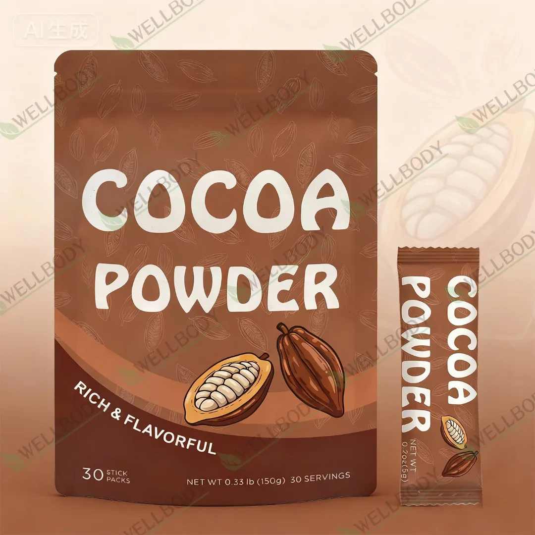 Poudre de cacao brute biologique naturelle non alcalinisée WELLBODY