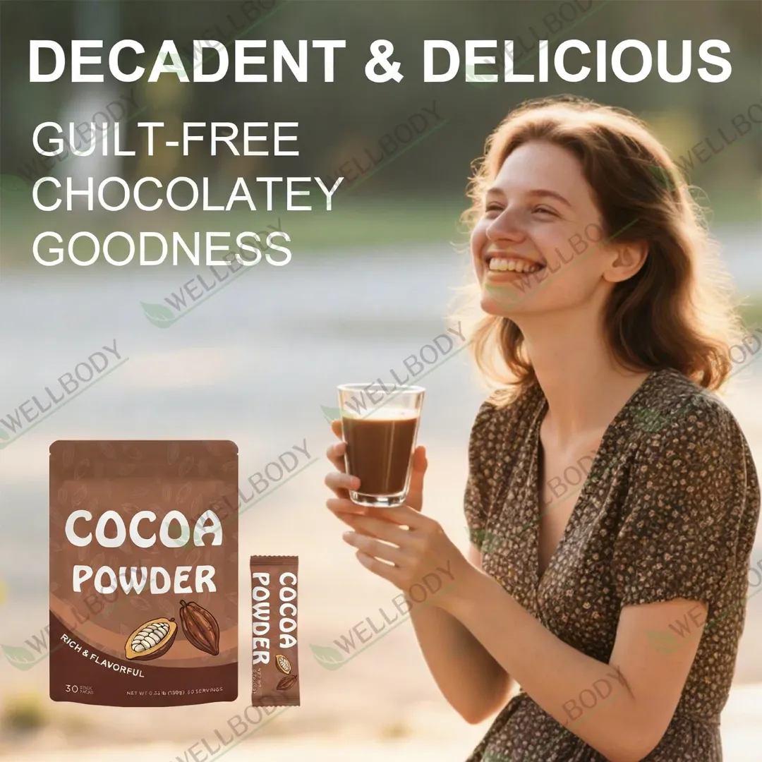 Poudre de cacao brute biologique naturelle non alcalinisée WELLBODY