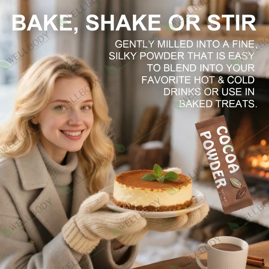 Poudre de cacao brute biologique naturelle non alcalinisée WELLBODY