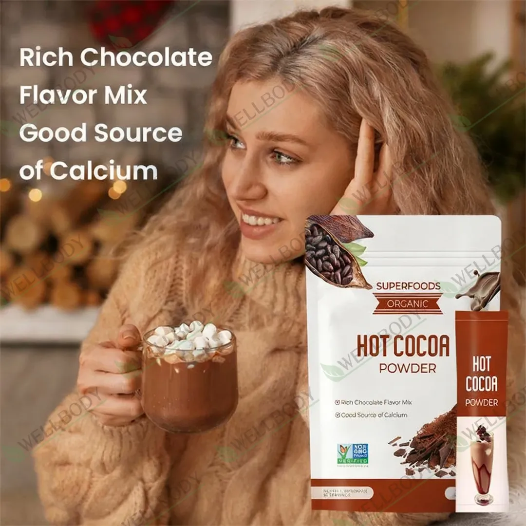 Poudre de cacao brute biologique naturelle non alcalinisée WELLBODY