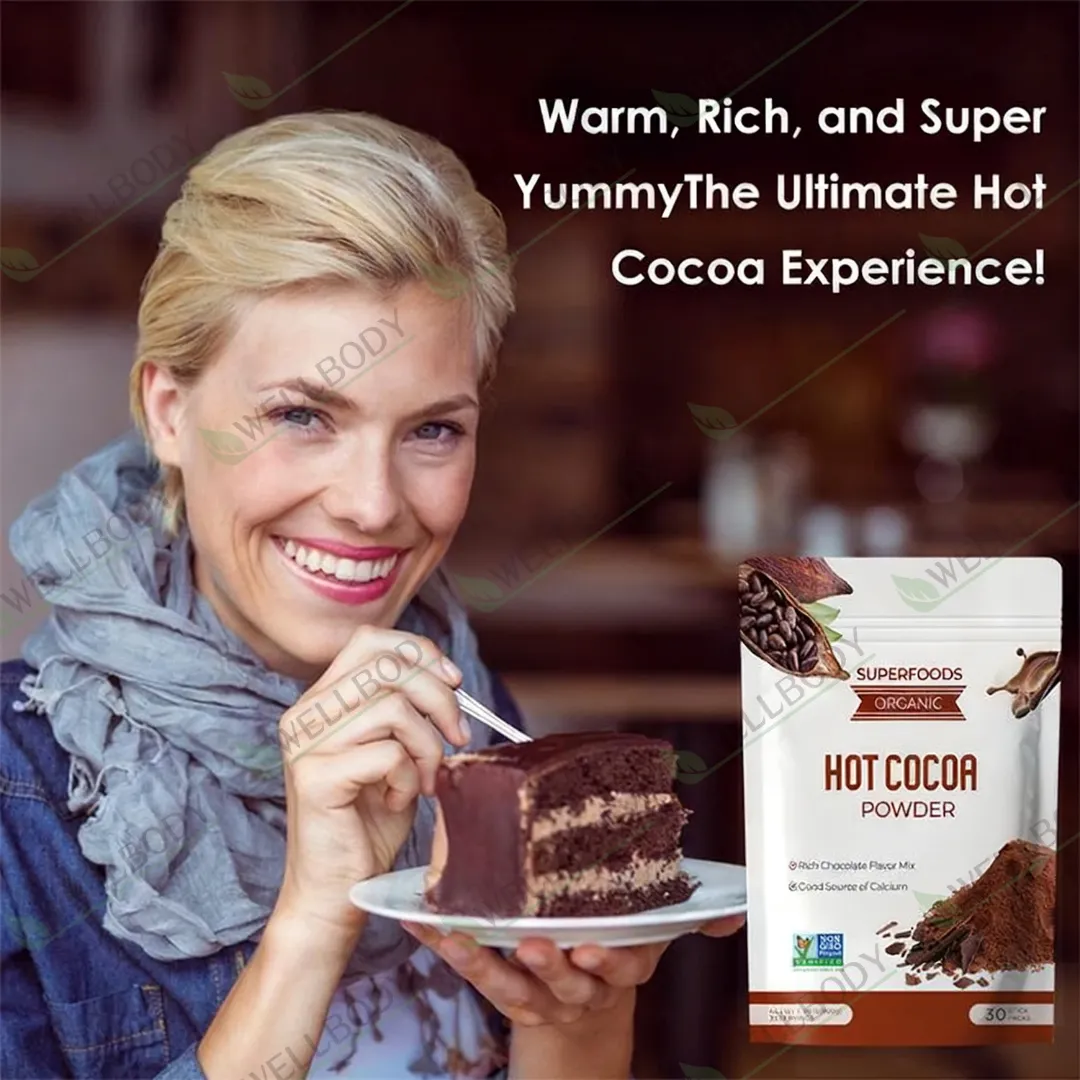 Poudre de cacao brute biologique naturelle non alcalinisée WELLBODY