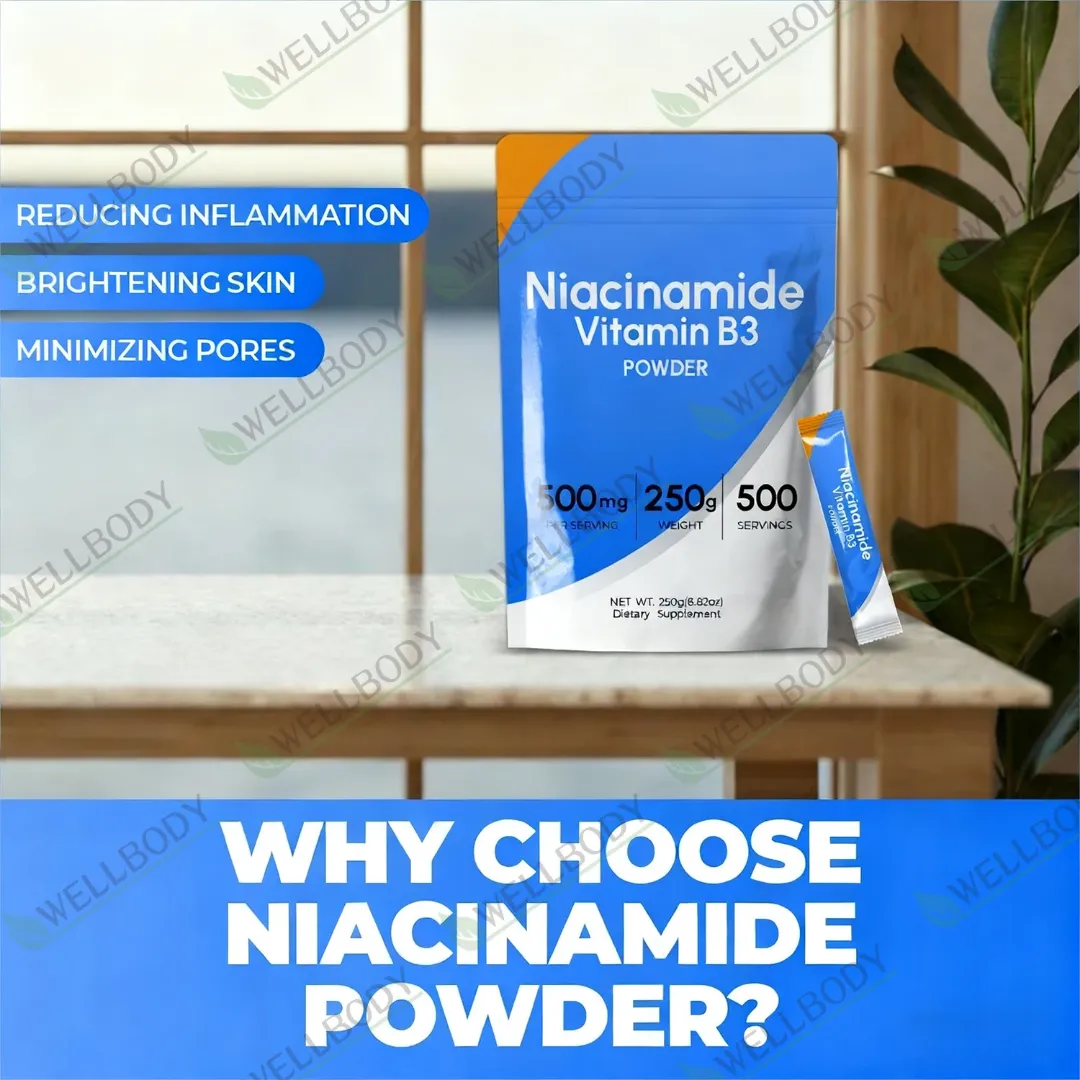 Poudre de Niacinamide Vitamine B3 WELLBODY Grade Cosmétique