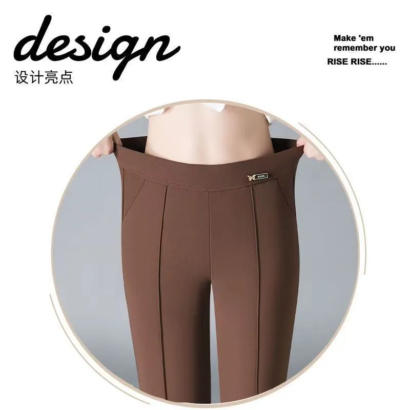 Nouveau Costume D'automne Et D'hiver Avec Taille Haute Et Pantalon Amincissant Pour Une Tenue Décontractée