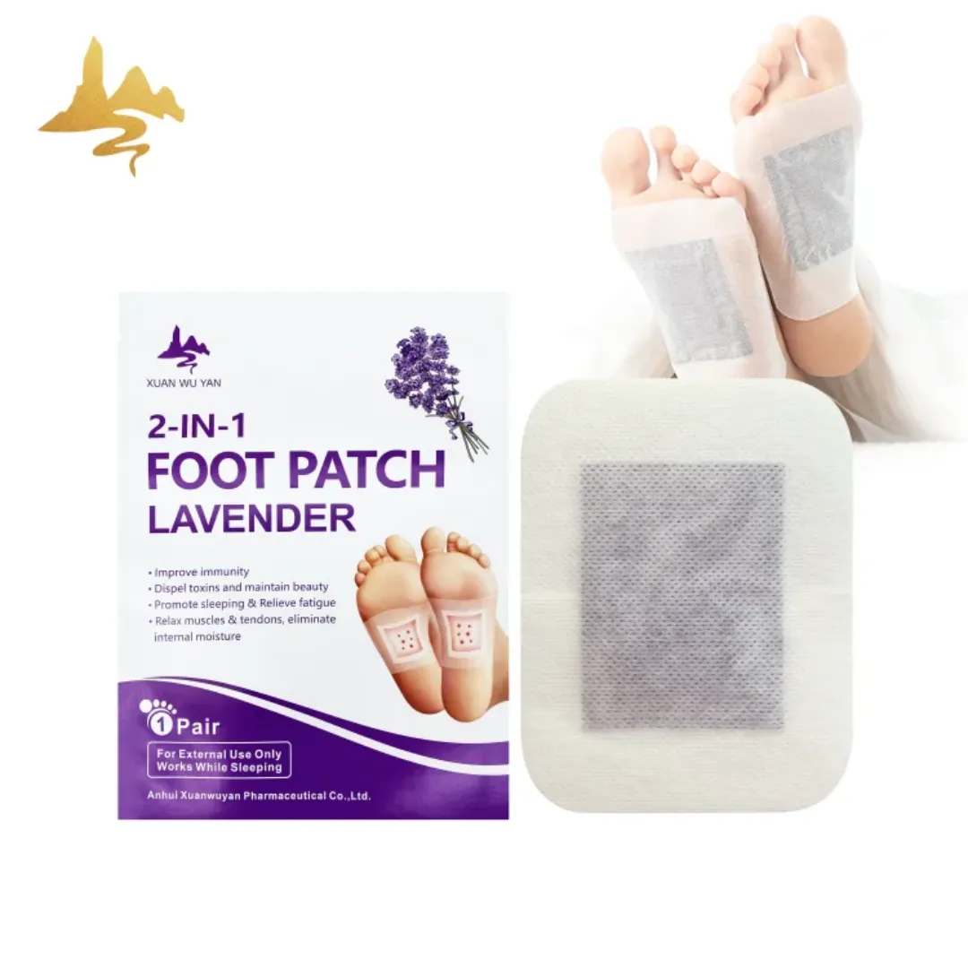 Patch Détox Pieds 2-en-1 Lavande – Plâtre Chinois Naturel pour Éliminer Toxines, Stress et Fatigue