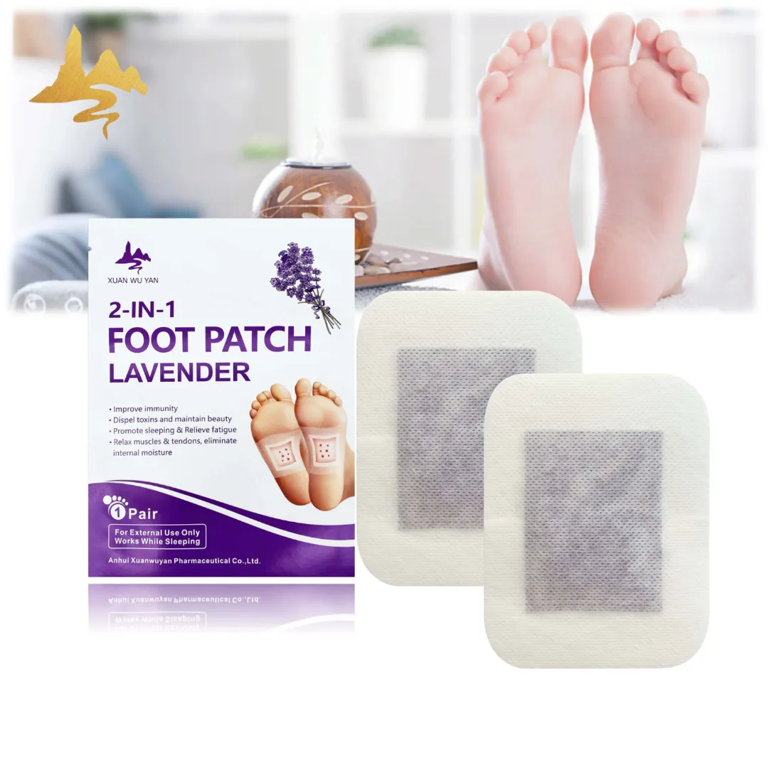 Patch Détox Pieds 2-en-1 Lavande – Plâtre Chinois Naturel pour Éliminer Toxines, Stress et Fatigue