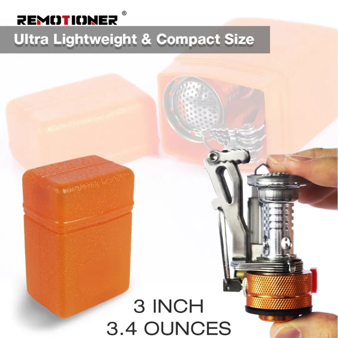 Réchaud de Camping Miniature Portable – Brûleur à Gaz Ultraléger pour Randonnée, Pique-Nique et Outdoor