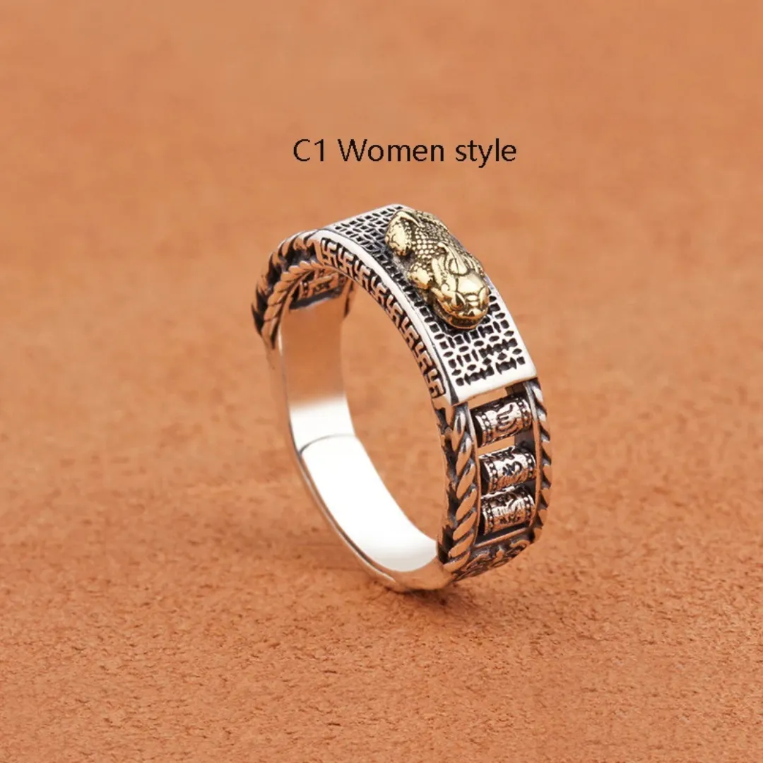Bague Feng Shui Pixiu Réglable – Porte-Bonheur Richesse & Protection, Style Rétro Chinois pour Hommes et Couples