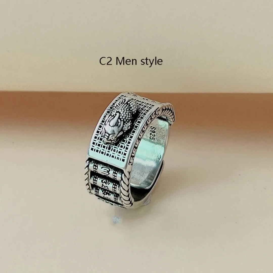 Bague Feng Shui Pixiu Réglable – Porte-Bonheur Richesse & Protection, Style Rétro Chinois pour Hommes et Couples