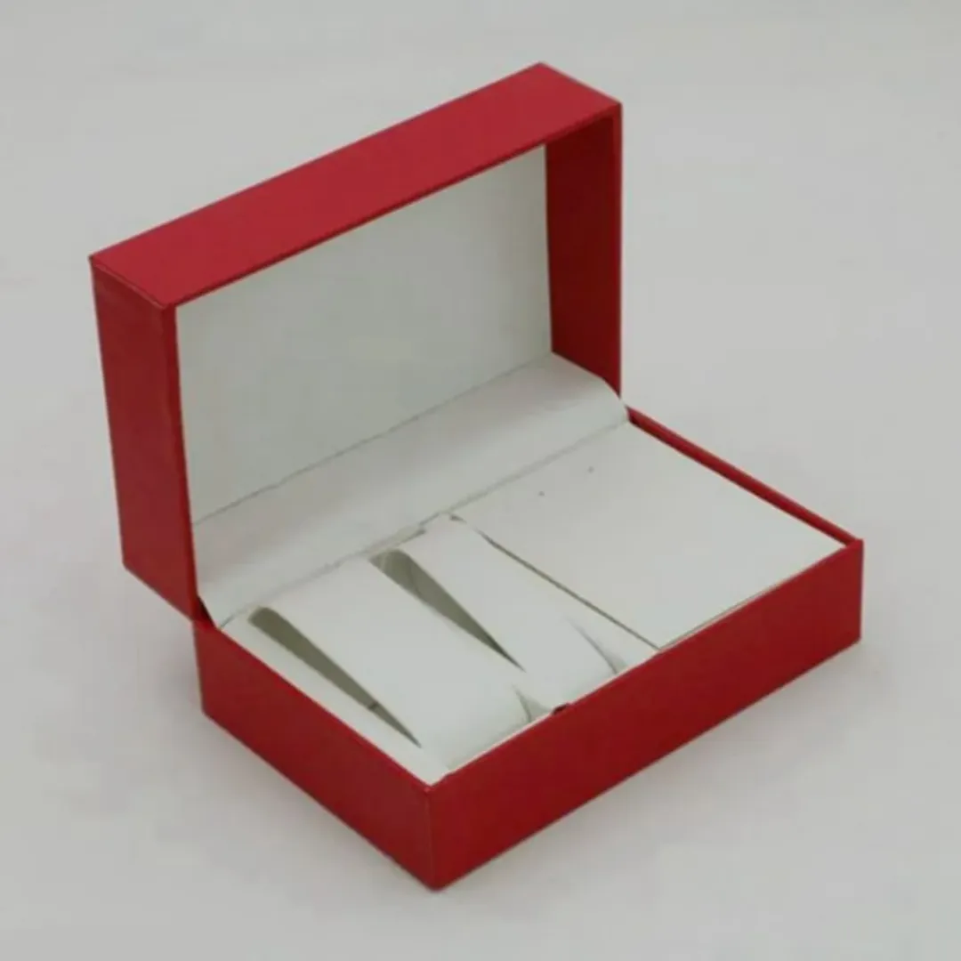 Boîte à bijoux personnalisée en cuir PU pour montre, collier, bracelet et bague