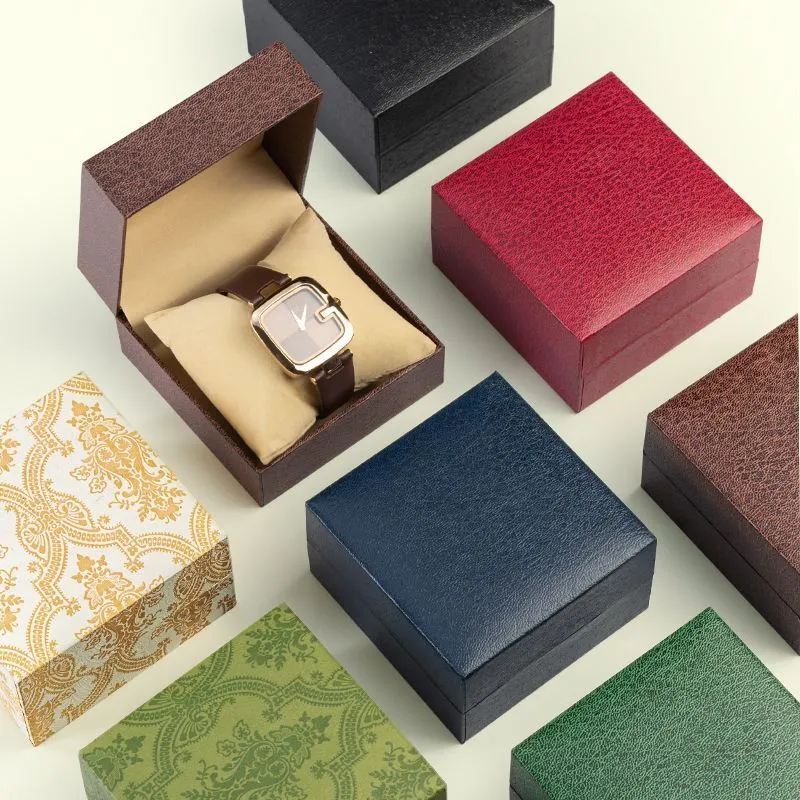 Boîte d'emballage de montre de luxe en cuir PU