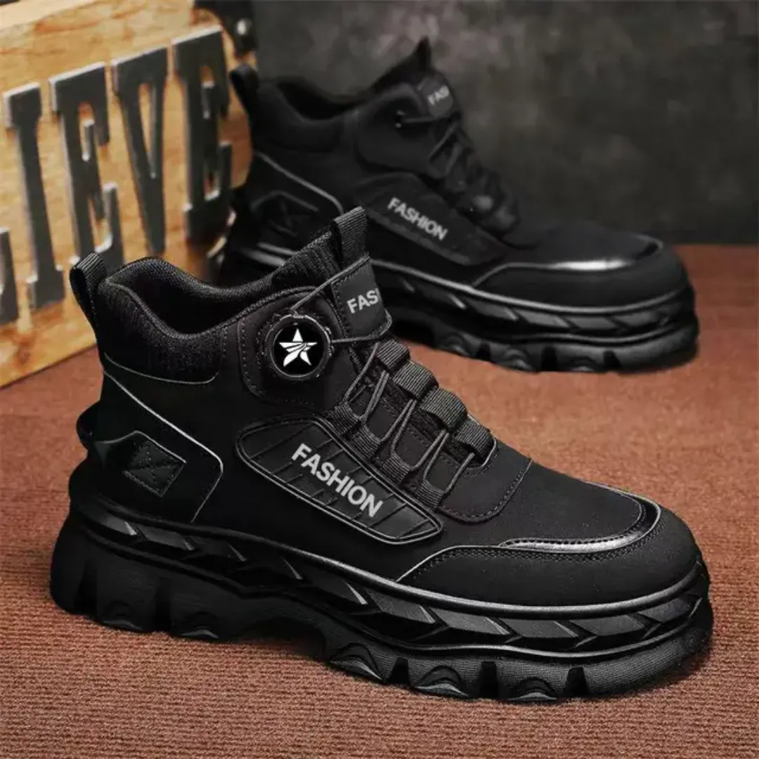 Chaussures pour hommes 2025 automne nouveau haut décontracté sport à la mode semelle épaisse hauteur augmentant antidérapant extérieur outillage pour bottes