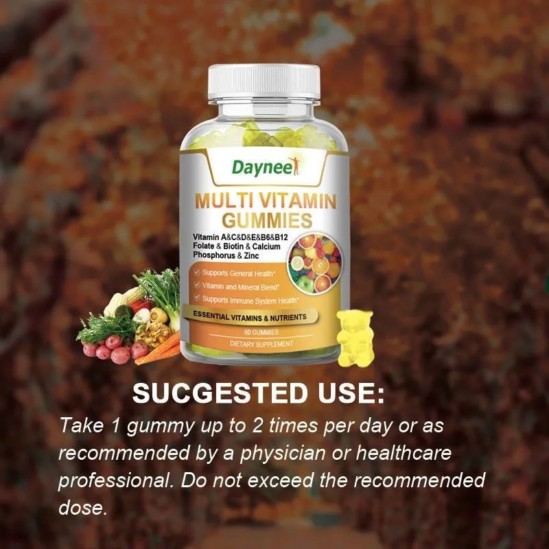 Gummies Multivitaminés pour Adultes et Enfants – Vitamines A à Zinc pour l’Immunité et la Santé Générale