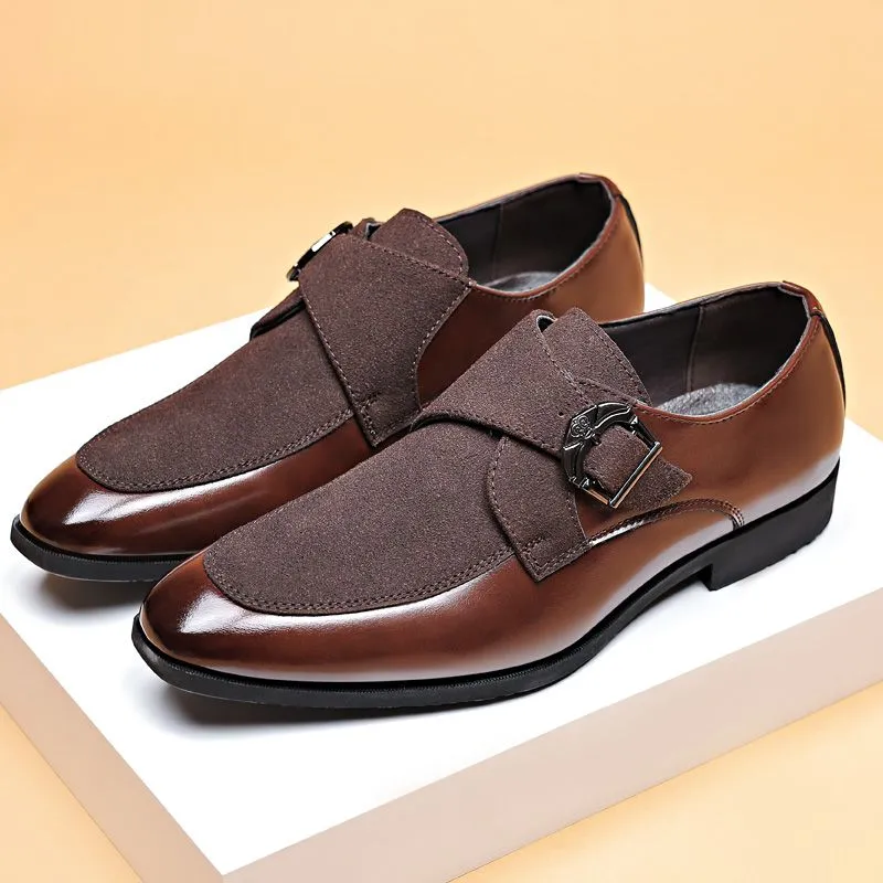 Chaussures Homme en Cuir PU Style Anglais - Modèle 2025