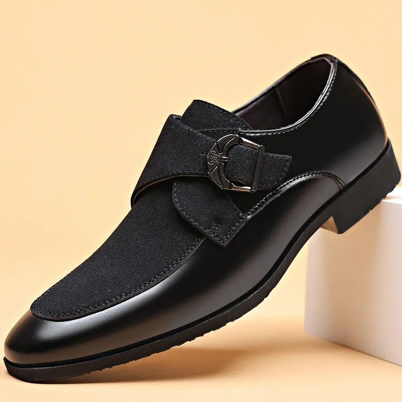 Chaussures Homme en Cuir PU Style Anglais - Modèle 2025