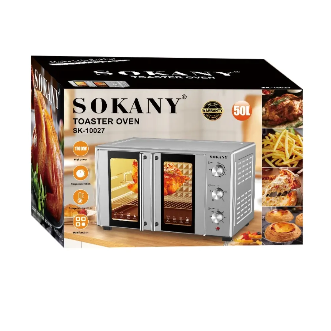 Four à double porte 50L 1700W avec rôtisserie et convection