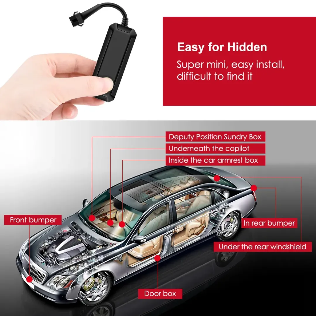 Mini Traceur GPS MV710 – Suivi de véhicule en temps réel, arrêt moteur à distance, alarme anti-remorquage