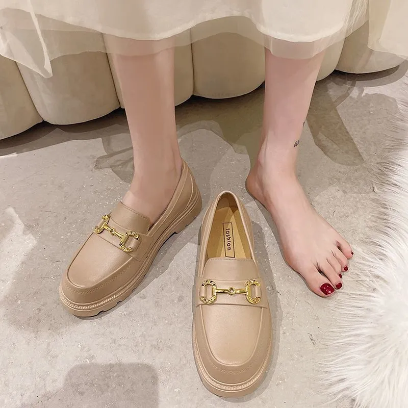 Mocassins femme élégants – Chaussures rétro chic à semelle épaisse, confortables et tendance