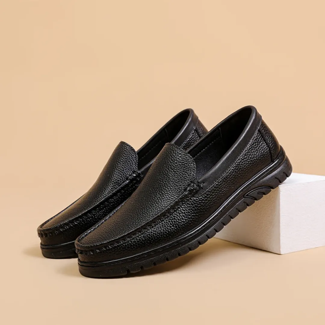 Chaussures homme en cuir véritable PLOVER – Mocassins souples antidérapants, style décontracté