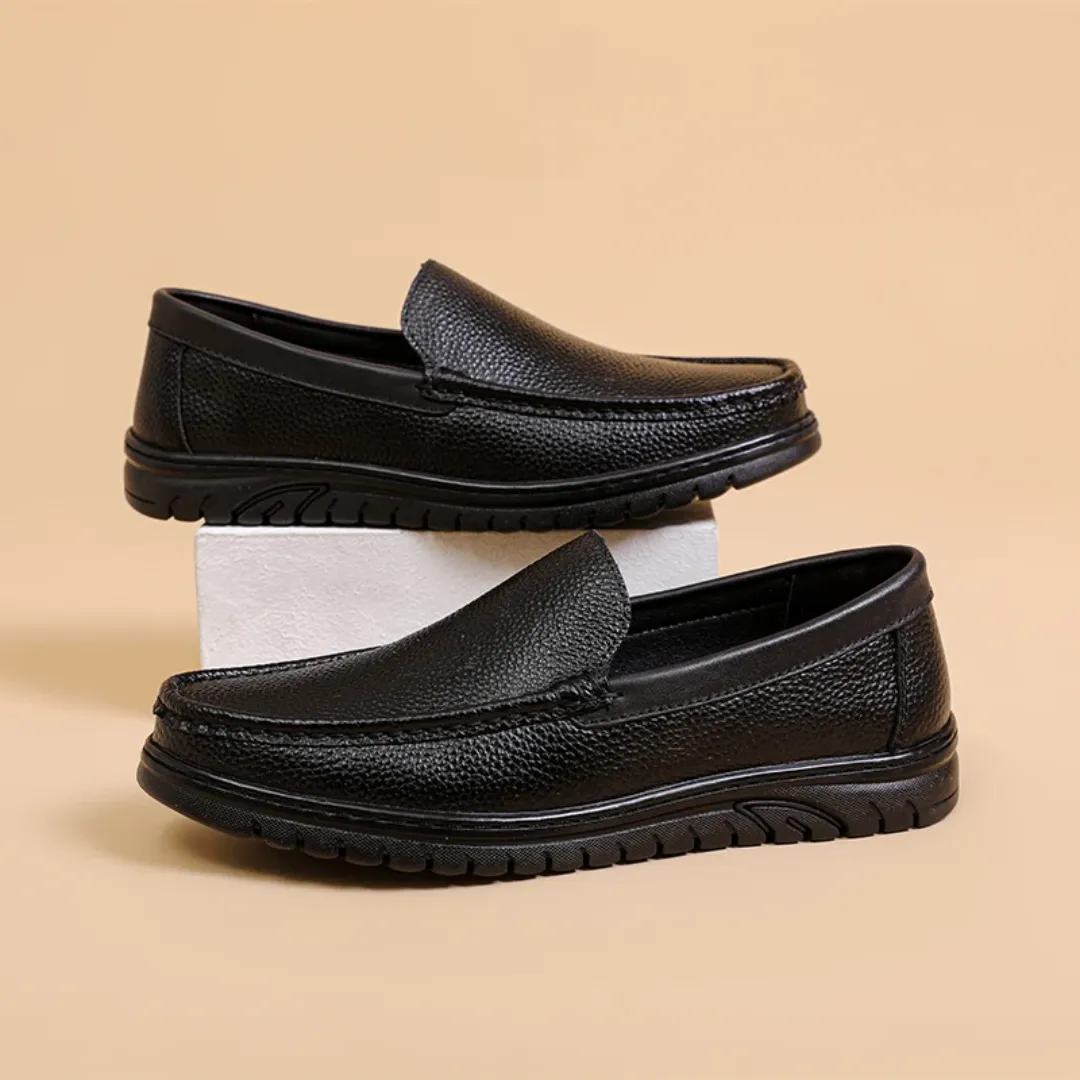 Chaussures homme en cuir véritable PLOVER – Mocassins souples antidérapants, style décontracté