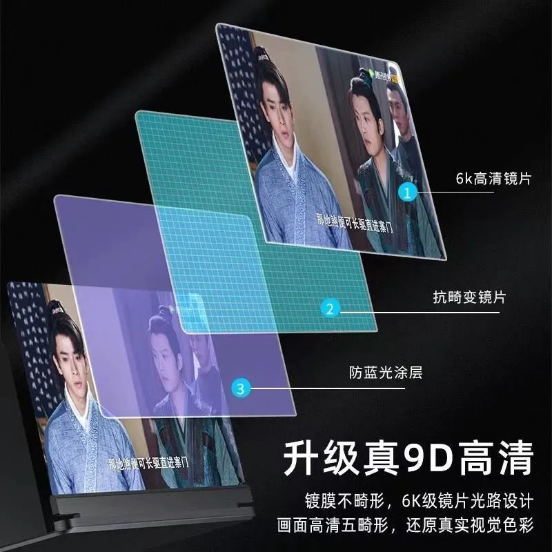 Amplificateur d’écran pour smartphone – Support pliable avec loupe HD – 18 pouces