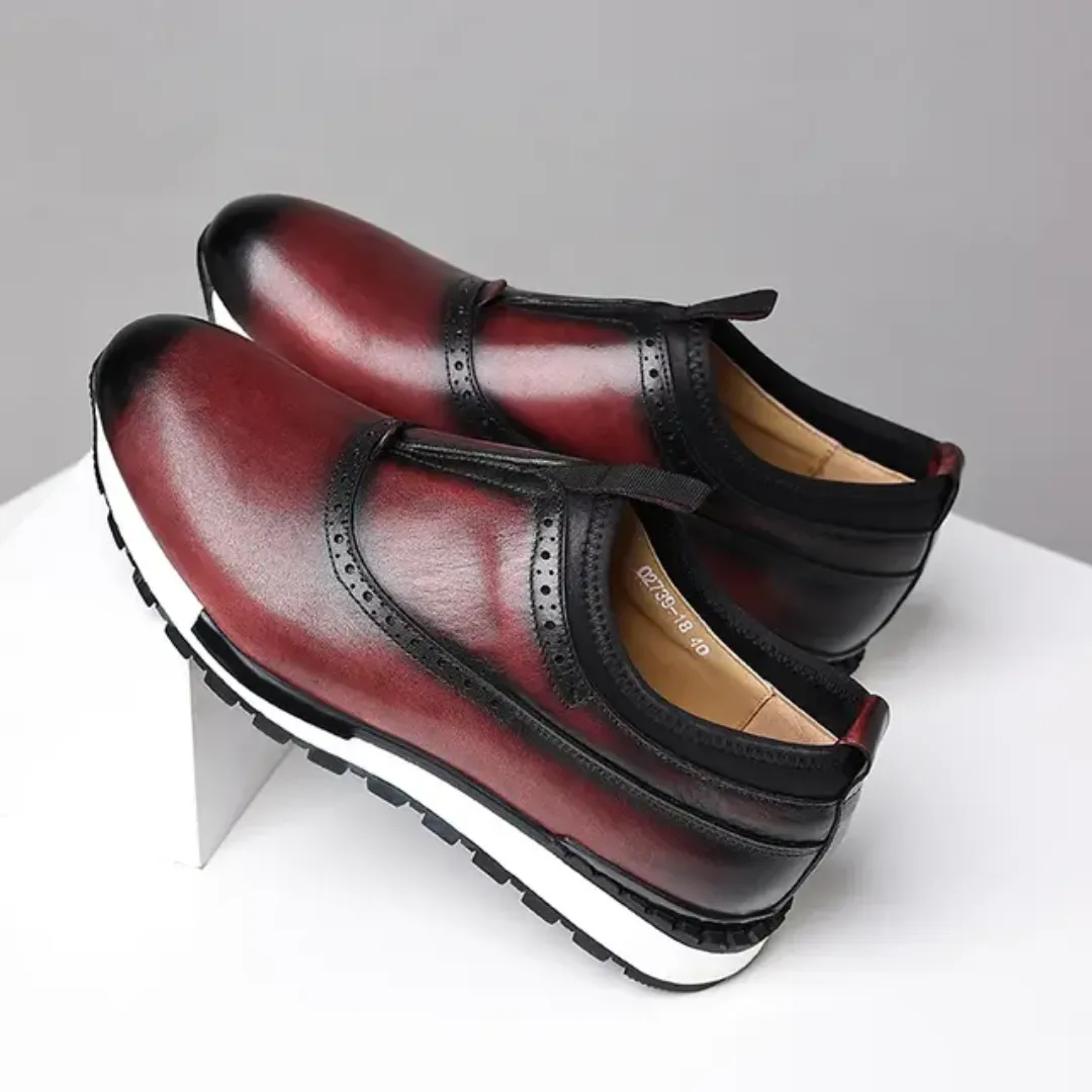 Chaussures homme en cuir premium – Mocassins brogue modernes à semelle sportive