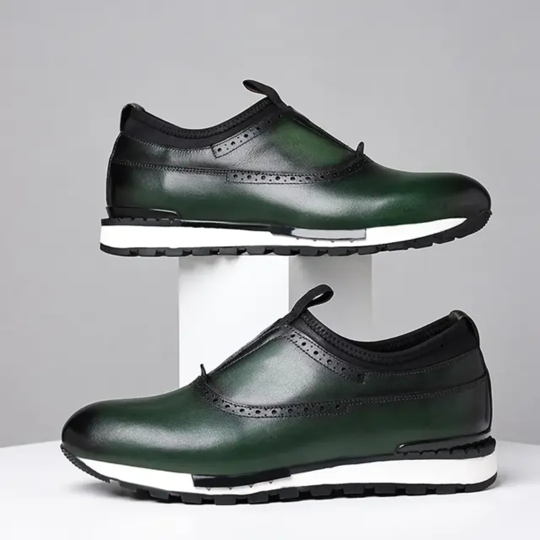 Chaussures homme en cuir premium – Mocassins brogue modernes à semelle sportive