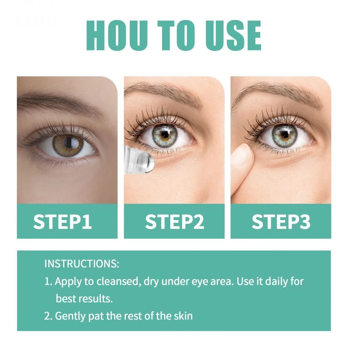 Lot de 5 pièces de Roller massage pour les yeux EELHOE - Vision Enhancement Roller