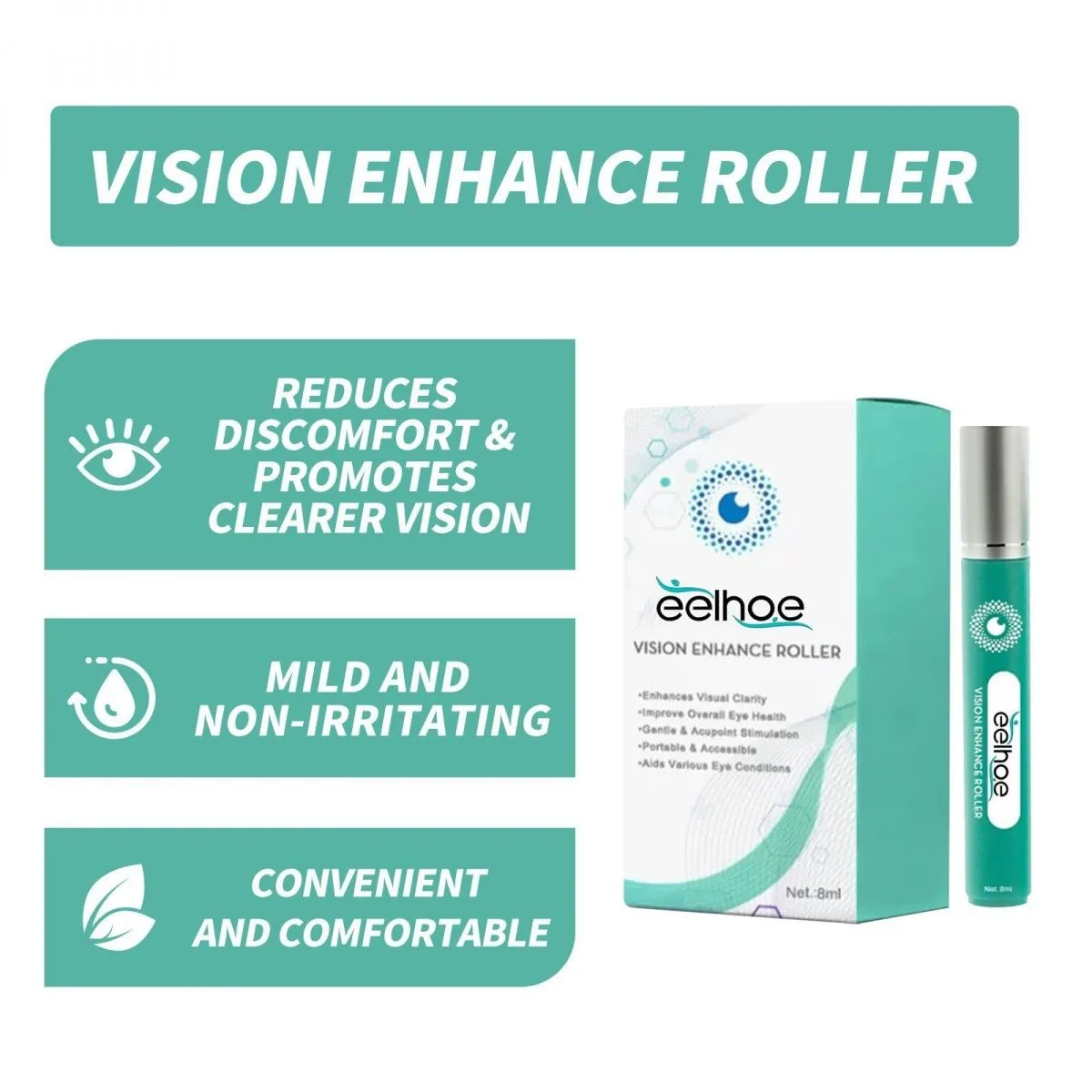 Lot de 5 pièces de Roller massage pour les yeux EELHOE - Vision Enhancement Roller