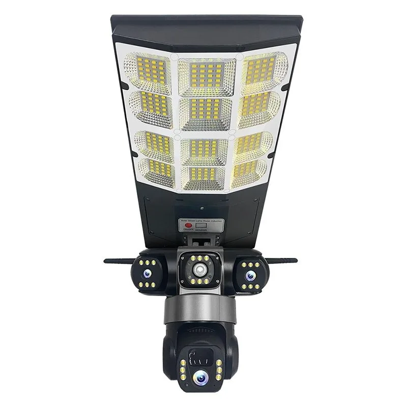 Lampadaire solaire connecté V380 Pro avec caméras de surveillance WiFi/4G