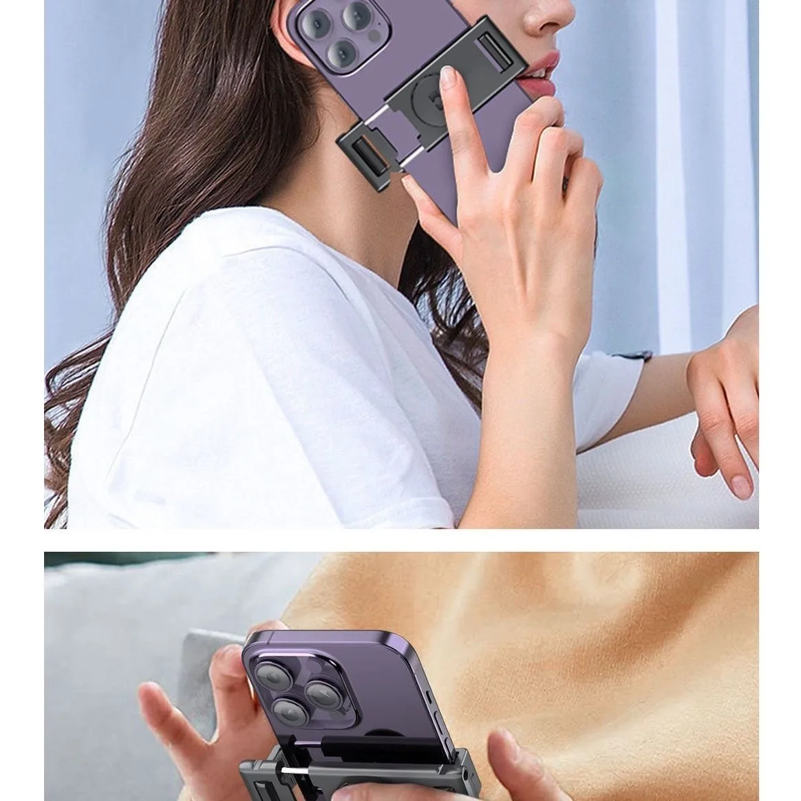 Support Smartphone 360° Intelligent avec Suivi Automatique et Rotation Cloud